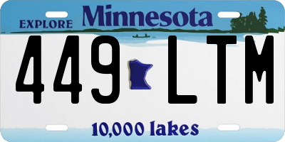MN license plate 449LTM
