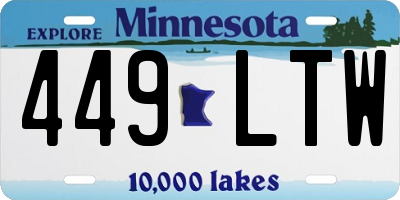 MN license plate 449LTW
