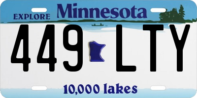 MN license plate 449LTY