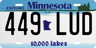 MN license plate 449LUD