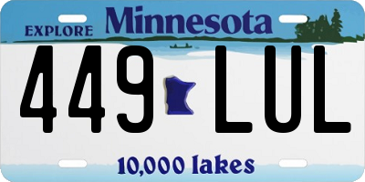 MN license plate 449LUL