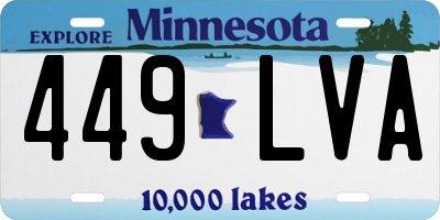 MN license plate 449LVA