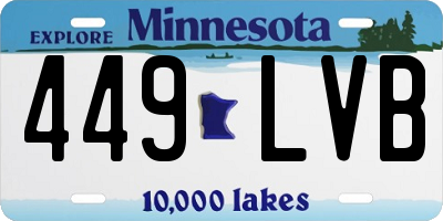 MN license plate 449LVB