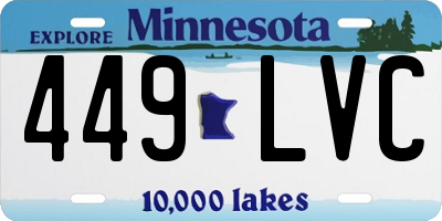 MN license plate 449LVC