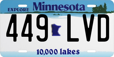 MN license plate 449LVD