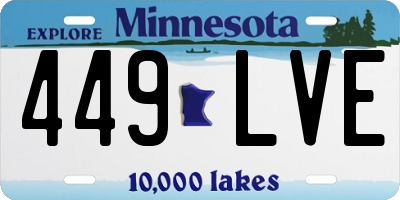 MN license plate 449LVE