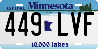 MN license plate 449LVF
