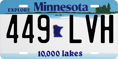 MN license plate 449LVH