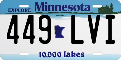 MN license plate 449LVI