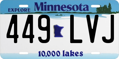 MN license plate 449LVJ