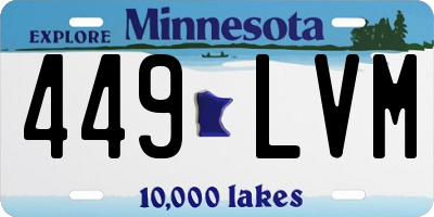 MN license plate 449LVM