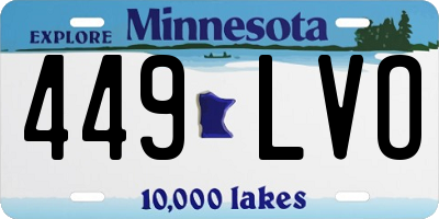 MN license plate 449LVO