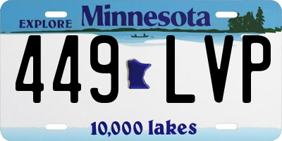MN license plate 449LVP