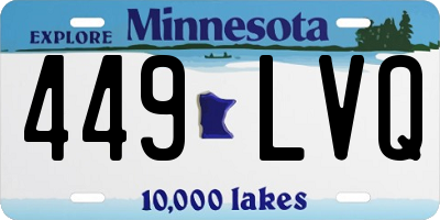 MN license plate 449LVQ