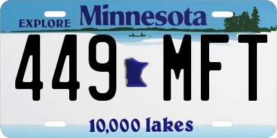 MN license plate 449MFT