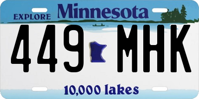 MN license plate 449MHK