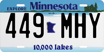 MN license plate 449MHY