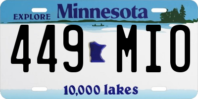 MN license plate 449MIO