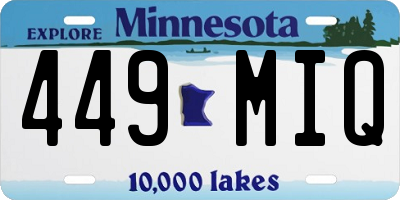 MN license plate 449MIQ