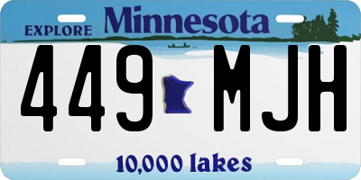 MN license plate 449MJH