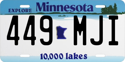 MN license plate 449MJI