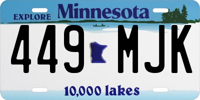 MN license plate 449MJK