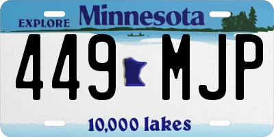 MN license plate 449MJP