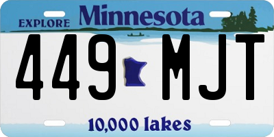 MN license plate 449MJT
