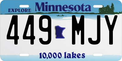 MN license plate 449MJY