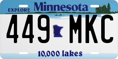 MN license plate 449MKC
