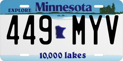 MN license plate 449MYV