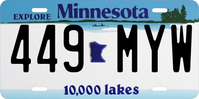 MN license plate 449MYW