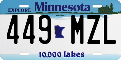 MN license plate 449MZL