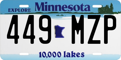 MN license plate 449MZP