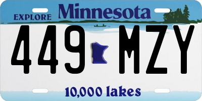 MN license plate 449MZY