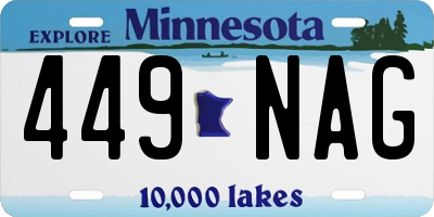 MN license plate 449NAG
