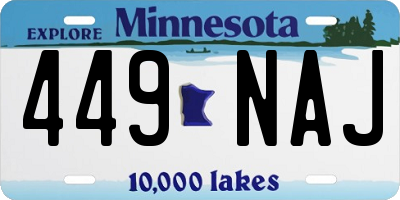 MN license plate 449NAJ