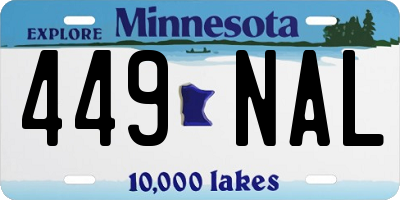MN license plate 449NAL