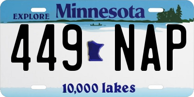 MN license plate 449NAP