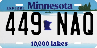 MN license plate 449NAQ