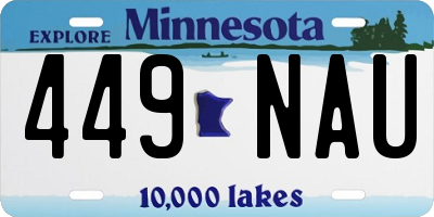 MN license plate 449NAU