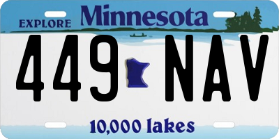 MN license plate 449NAV