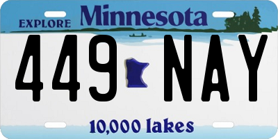 MN license plate 449NAY