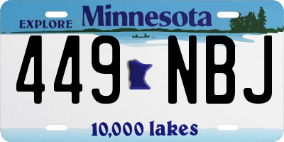 MN license plate 449NBJ