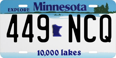 MN license plate 449NCQ