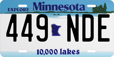 MN license plate 449NDE