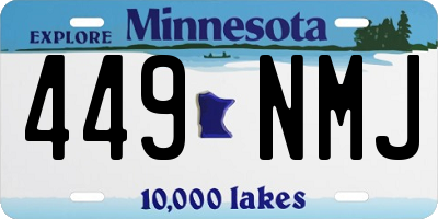 MN license plate 449NMJ