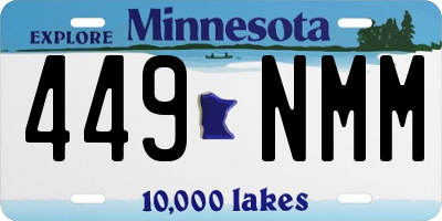MN license plate 449NMM
