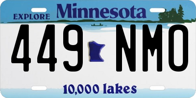 MN license plate 449NMO