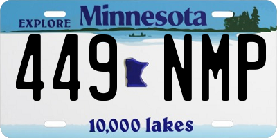 MN license plate 449NMP